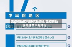 无疫情地区判断标准是啥/无疫情地区是什么风险地区