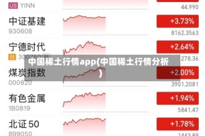 中国稀土行情app(中国稀土行情分析)