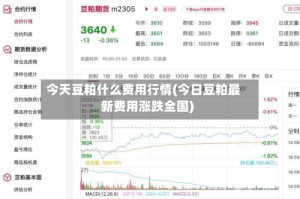 今天豆粕什么费用行情(今日豆粕最新费用涨跌全国)