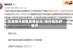 近来喀什地区疫情状况/喀什现在的情况
