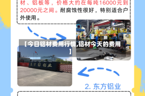 【今日铝材费用行情,铝材今天的费用】