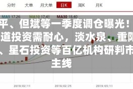 段永平、但斌等一季度调仓曝光！科技赛道投资需耐心，淡水泉、重阳、灵均、星石投资等百亿机构研判市场主线