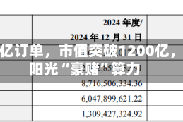 签百亿订单，市值突破1200亿，东阳光“豪赌”算力