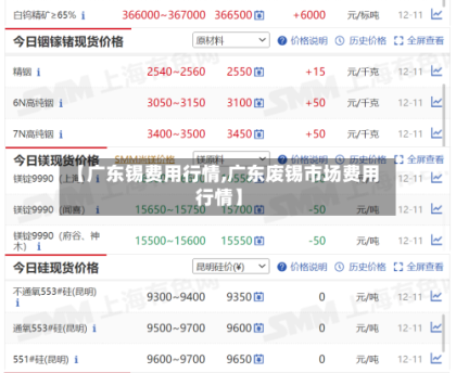 【广东锡费用行情,广东废锡市场费用行情】