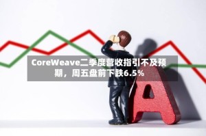CoreWeave二季度营收指引不及预期，周五盘前下跌6.5%