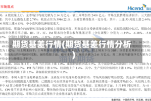 期货基差行情(期货基差行情分析)
