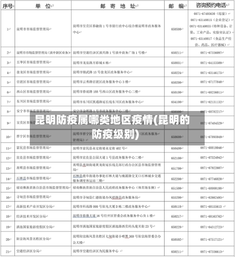 昆明防疫属哪类地区疫情(昆明的防疫级别)-第1张图片