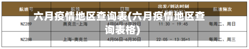 六月疫情地区查询表(六月疫情地区查询表格)-第3张图片
