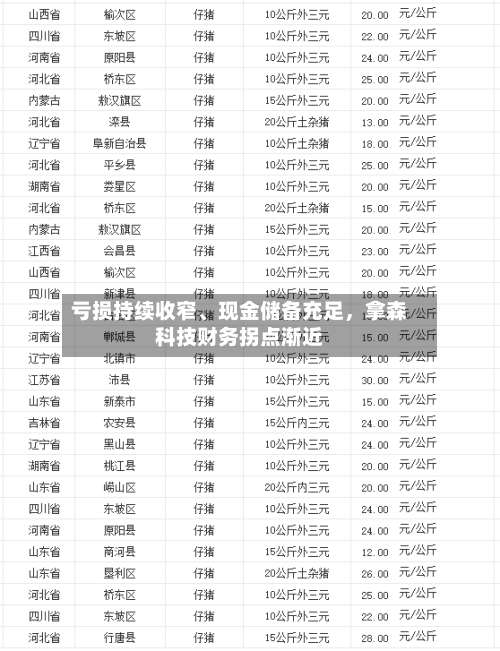 亏损持续收窄	、现金储备充足	，拿森科技财务拐点渐近-第1张图片