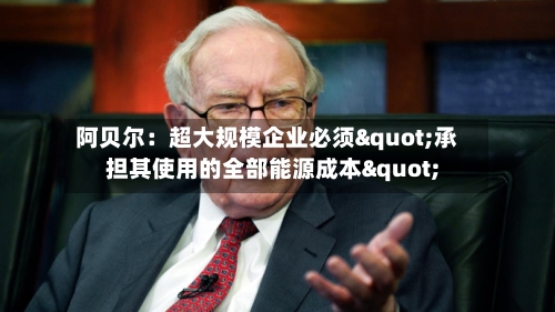 阿贝尔：超大规模企业必须"承担其使用的全部能源成本"-第1张图片