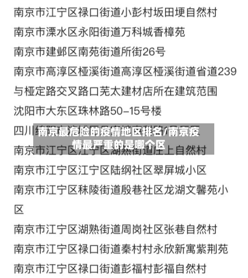 南京最危险的疫情地区排名/南京疫情最严重的是哪个区-第3张图片