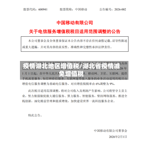 疫情湖北地区增值税/湖北省疫情减免增值税-第2张图片