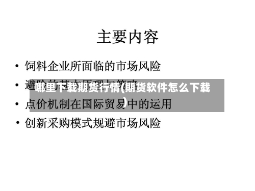 哪里下载期货行情(期货软件怎么下载)-第1张图片
