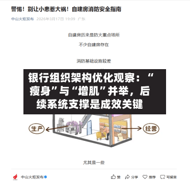 银行组织架构优化观察：“瘦身”与“增肌”并举，后续系统支撑是成效关键-第1张图片