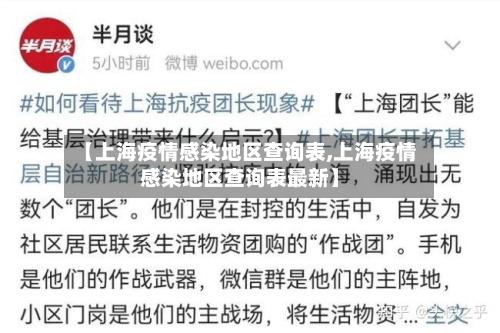 【上海疫情感染地区查询表,上海疫情感染地区查询表最新】-第1张图片